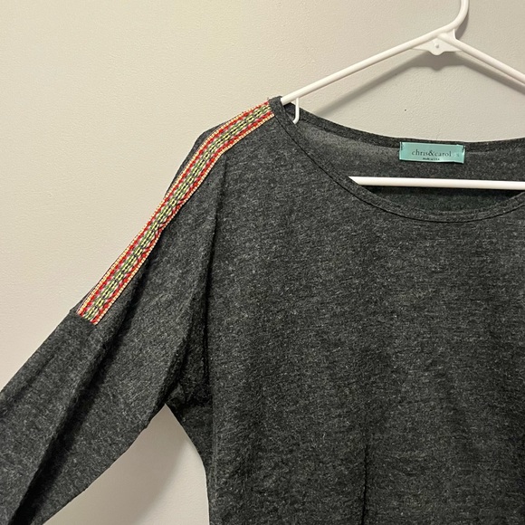 🍭 3/$30 Anthropologie knit top with colorful beaded embroidered accents - Picture 8 of 14